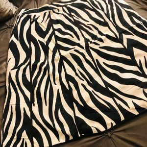 Zebra print skirt